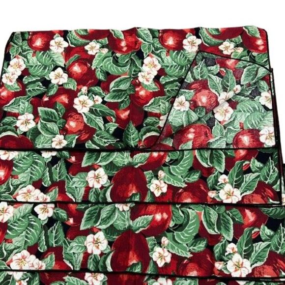 New Gourmet Gallery Apple Valley Set of 8 Fabric Cloth Napkins & Placemats - Picture 3 of 7